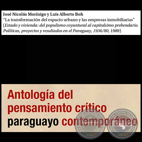 La transformación del espacio urbano y las empresas inmobiliarias - Por JOSÉ NICOLÁS MORÍNIGO y LUIS ALBERTO BOH - Páginas 293 al 304